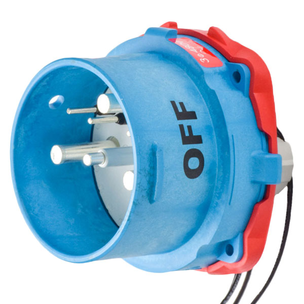 63-98043-264 - DSN150 INLET POLY BLUE SIZE 5 TYPE 4X IP 69 3P+G 150A 480 VAC 60 Hz +4 AUX